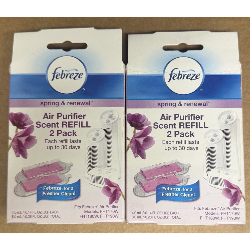 Febreze Spring & Renewal Air Purifier‎ Scent Refill 2-Pack for FHT170W 180W 190W